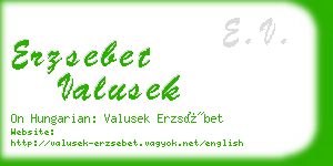 erzsebet valusek business card